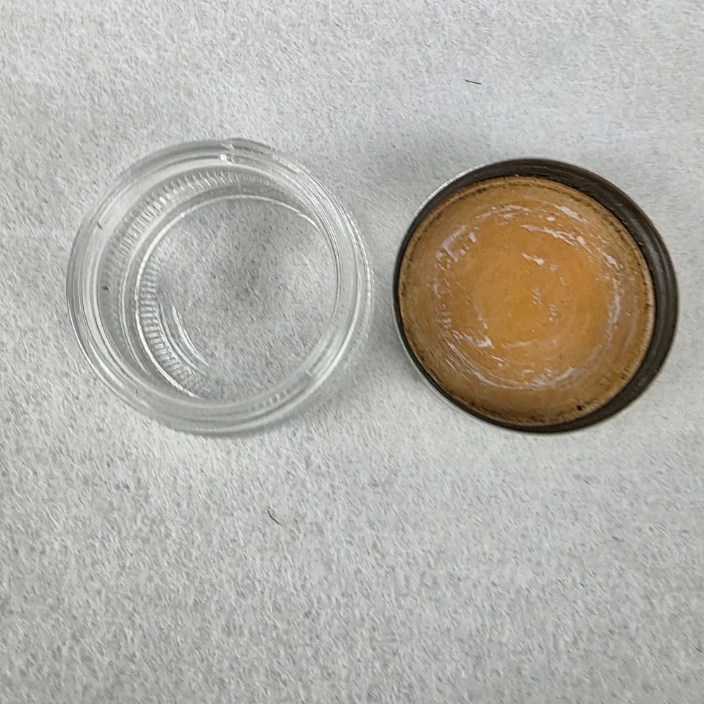 Vintage Art Deco Glass Powder Jar Reverse Painted Floral Lid Vanity Trinket Box